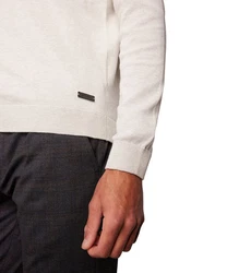 Pierre Cardin Strickpullover Rundhals Khaki/Beige/Weiß/Grau