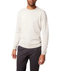 Pierre Cardin Strickpullover Rundhals Khaki/Beige/Weiß/Grau