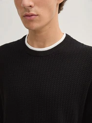 TOM TAILOR Strickpullover Schwarz
