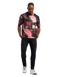 CARLO COLUCCI T-Shirt D'Inezo Schwarz/Rosa/Dunkelrot/Grau