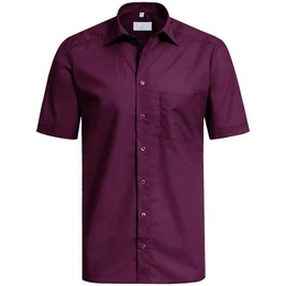 Kurzarmhemd Corporate Hemd BASIC Herren OEKO TEX Brombeere 47/48