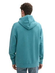 TOM TAILOR Sweatshirt Basic Hoodie mit Print Regular Fit 