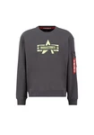 Alpha Industries Logo Edge Crewneck Pullover Dunkelgrau/Hellgrau/Dunkelgrün