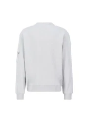 Alpha Industries Logo Edge Crewneck Pullover Grau/Rot/Hellgrau/Dunkelblau/Weiß/Blau