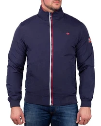 Allwetterjacke Herren Outdoor Jacke babenilde Navy S mit norwegen Fahne