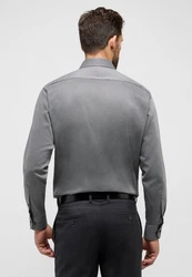 Eterna Langarmhemd MODERN FIT Grau/Dunkelgrau/Braun