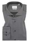 Eterna Langarmhemd MODERN FIT Grau/Dunkelgrau/Braun