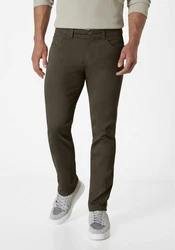 Paddock's Herren Stoffhose PIPE mit Stretch Khaki/Dunkelgrün