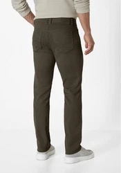 Paddock's Herren Stoffhose PIPE mit Stretch Khaki/Dunkelgrün