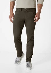 Paddock's Herren Stoffhose PIPE mit Stretch Khaki/Dunkelgrün