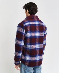 Gant Langarmhemd Overshirt Regular Fit Lila/Dunkelrot/Rot/Bordeaux/Braun