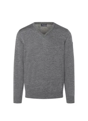 MAERZ Muenchen V-Ausschnitt Pullover Grau/Dunkelgrau/Hellgrau