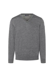 MAERZ Muenchen V-Ausschnitt Pullover Grau/Dunkelgrau/Hellgrau