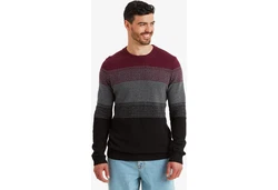 Sherpa Longsleeve Sweatshirt HATAUDA Bordeaux/Dunkelrot/Dunkelblau/Rot/Mischfarben
