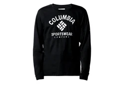 Columbia Rockaway River Graphic Longsleeve T-Shirt mit Logo-дruck Schwarz/Braun