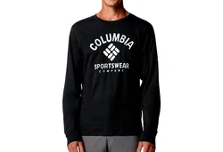 Columbia Rockaway River Graphic Longsleeve T-Shirt mit Logo-дruck Schwarz/Braun