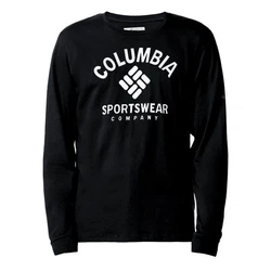 Columbia Rockaway River Graphic Longsleeve T-Shirt mit Logo-дruck Schwarz/Braun