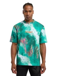 CARLO COLUCCI T-Shirt D'Inezo Türkis/Schwarz/Grün