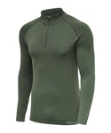 hummel Rundhalspullover Sweater hmlstroke Seamless HalfZip Sweatshirt Dunkelgrün/Grün