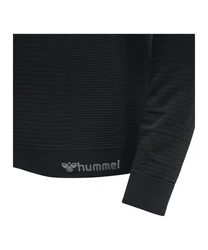 hummel Rundhalspullover Sweater hmlstroke Seamless HalfZip Sweatshirt Dunkelblau/Schwarz