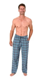 Pyjama Herren Flanell Schlafanzug Pyjama Hose in Karo Optik