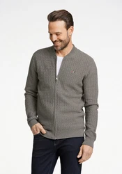 BISON Cardigan Khaki/Grau/Hellgrau/Dunkelgrün/Dunkelgrau/Braun