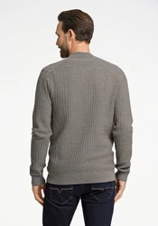 BISON Cardigan Khaki/Grau/Hellgrau/Dunkelgrün/Dunkelgrau/Braun