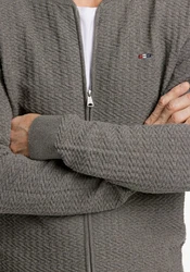 BISON Cardigan Khaki/Grau/Hellgrau/Dunkelgrün/Dunkelgrau/Braun