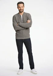 BISON Cardigan Khaki/Grau/Hellgrau/Dunkelgrün/Dunkelgrau/Braun