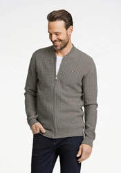 BISON Cardigan Khaki/Grau/Hellgrau/Dunkelgrün/Dunkelgrau/Braun