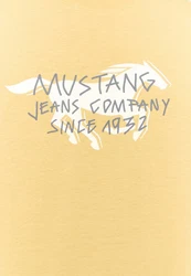 MUSTANG Kurzarmshirt T-Shirt Gelb