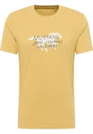 MUSTANG Kurzarmshirt T-Shirt Gelb