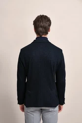 bugatti Sakko mit aufgesetzten Taschen Dunkelblau/Hellblau