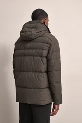 bugatti Langjacke mit abtrennbarer Kapuze Dunkelgrün/Khaki/Braun/Grau