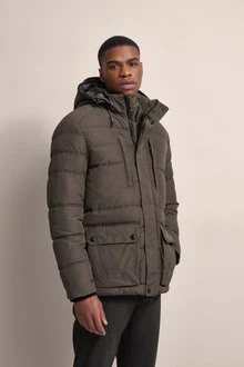 bugatti Langjacke mit abtrennbarer Kapuze Dunkelgrün/Khaki/Braun/Grau bugatti Langjacke mit abtrennbarer Kapuze Dunkelgrün/Khaki/Braun/Grau