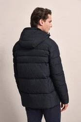 bugatti Langjacke mit abtrennbarer Kapuze Schwarz