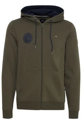 FQ1924 Sweatjacke FQWILLIAM Ziphoodie Dunkelgrün