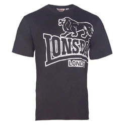 Lonsdale Herren T-Shirt Langsett Braun/Dunkelblau
