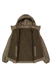 Garcia Anorak Wende-Teddyjacke Steppjacke Dunkelgrün/Khaki/Braun