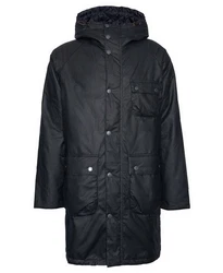 Barbour Winterjacke Parka WINTER WAXED Schwarz/Dunkelblau/Dunkelgrün