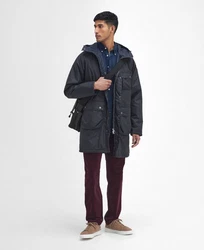 Barbour Winterjacke Parka WINTER WAXED Dunkelblau/Schwarz