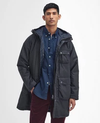 Barbour Winterjacke Parka WINTER WAXED Dunkelblau/Schwarz