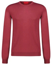 HUGO Strickpullover SAN CEDRIC-M1 Slim Fit beere