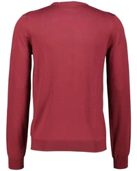 HUGO Strickpullover SAN CEDRIC-M1 Slim Fit beere