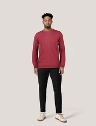 HUGO Strickpullover SAN CEDRIC-M1 Slim Fit beere