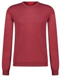 HUGO Strickpullover SAN CEDRIC-M1 Slim Fit beere