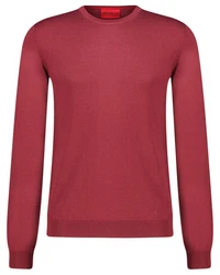 HUGO Strickpullover SAN CEDRIC-M1 Slim Fit beere