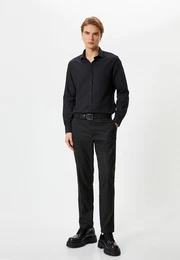 Langarmshirt Langrmelig Slim Shirt