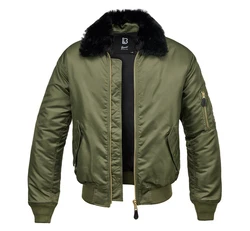 Brandit Jacke MA2 Fur Collar Dunkelgrün