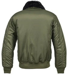 Brandit Jacke MA2 Fur Collar Dunkelgrün